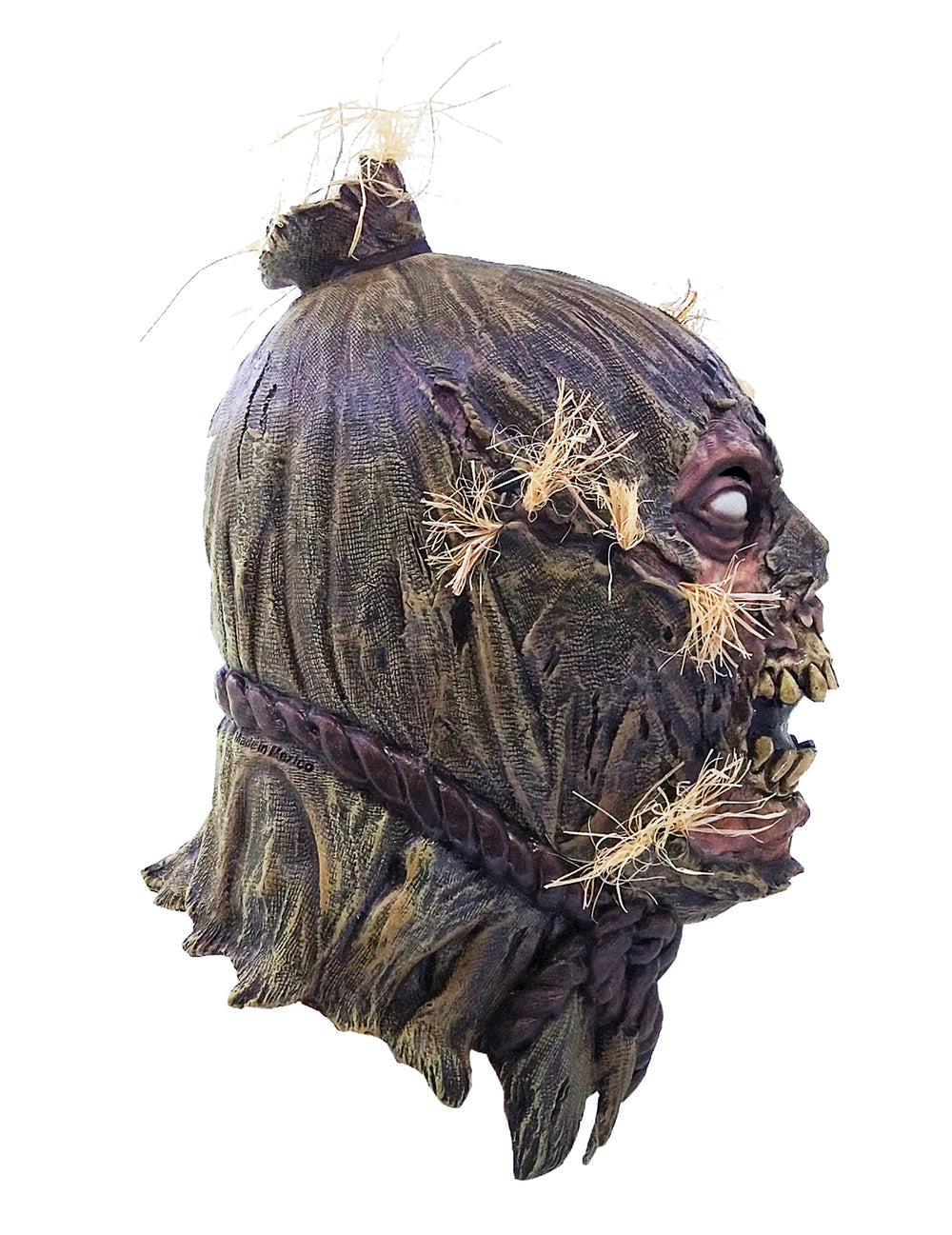 Vue de profil du masque intégral zombie épouvantail