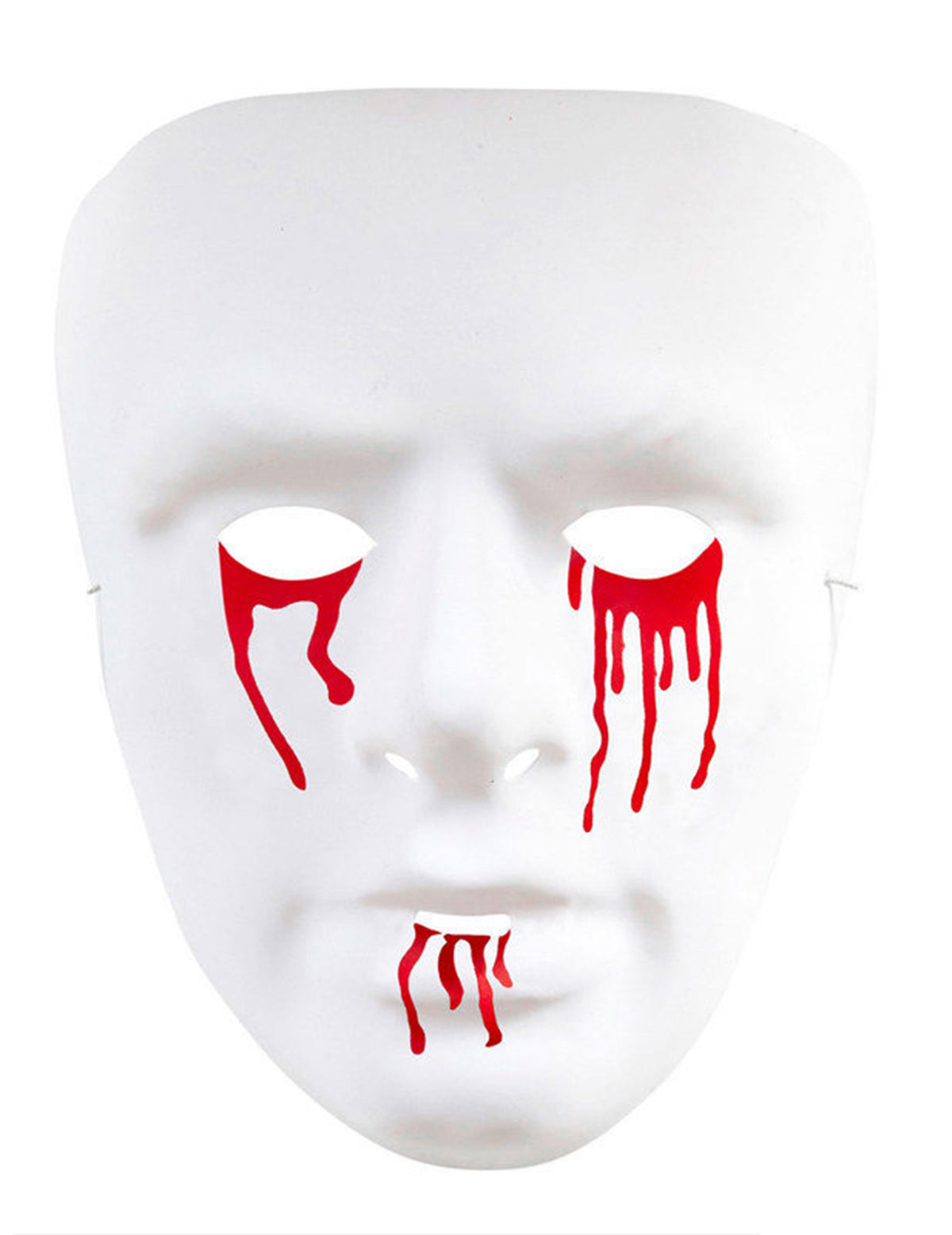 Vue de face du masque larmes ensanglantées homme