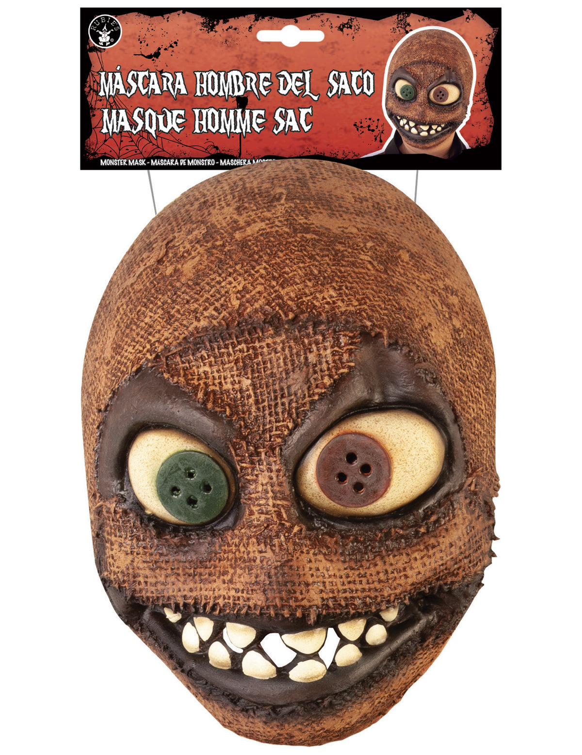 Emballage du masque latex effet sac pour homme