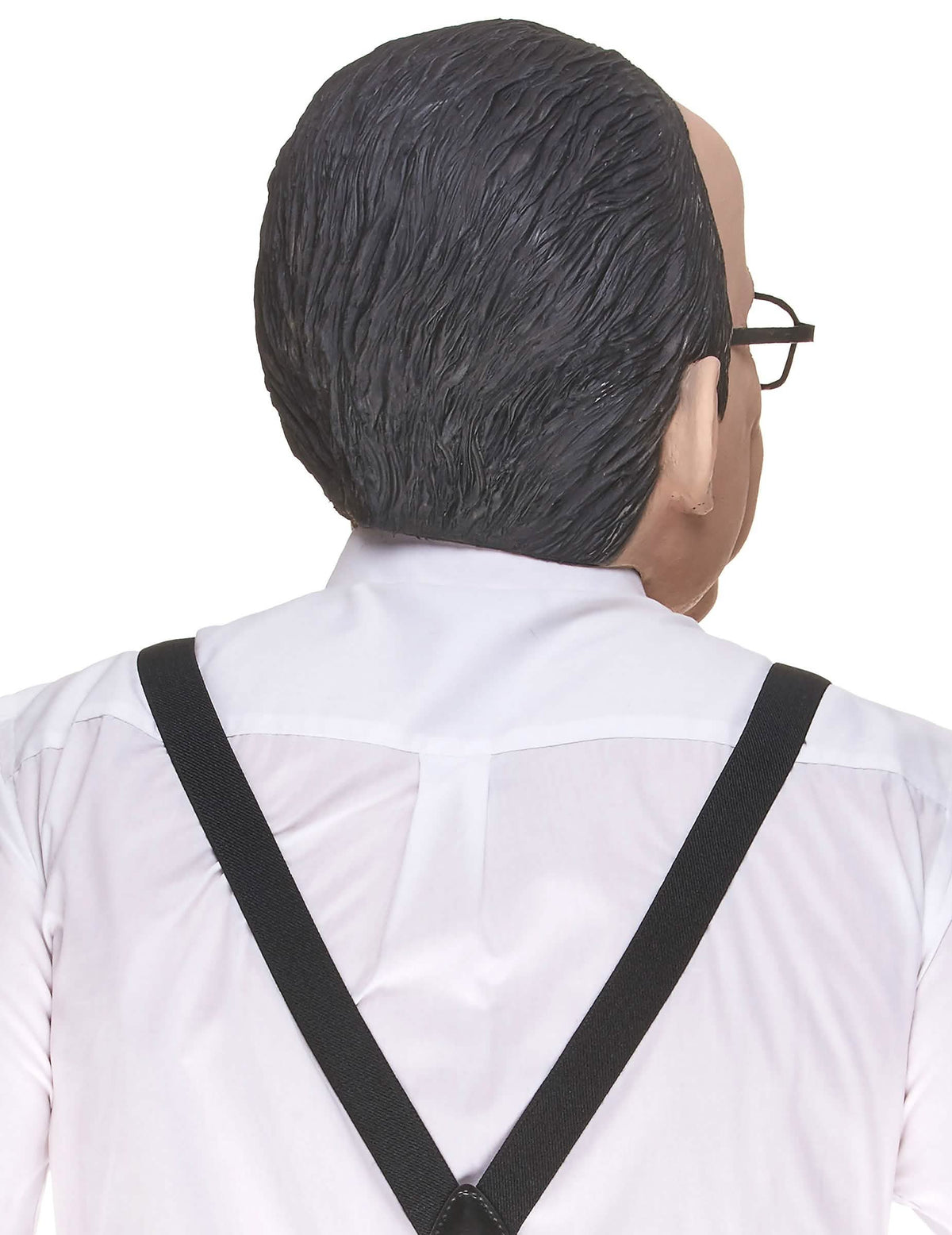 Vista de trás da máscara humorística de látex François