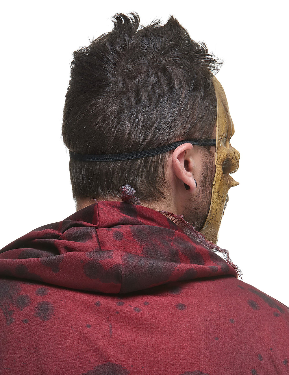 Vue de dos du masque latex squelette mangeur de reptiles