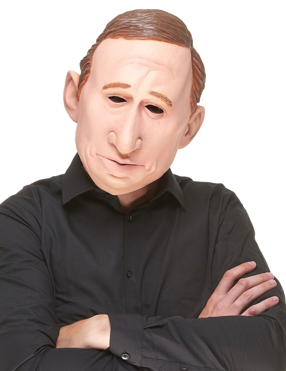Masque humoristique en latex Vladimir pour adulte beige et marron