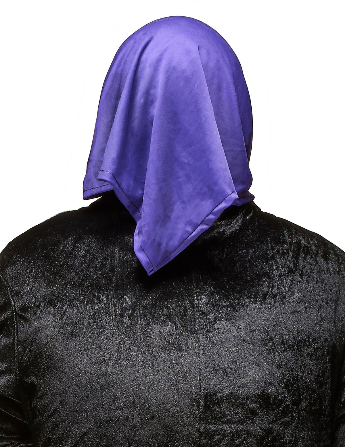 Vue de dos du masque latex vieille dame