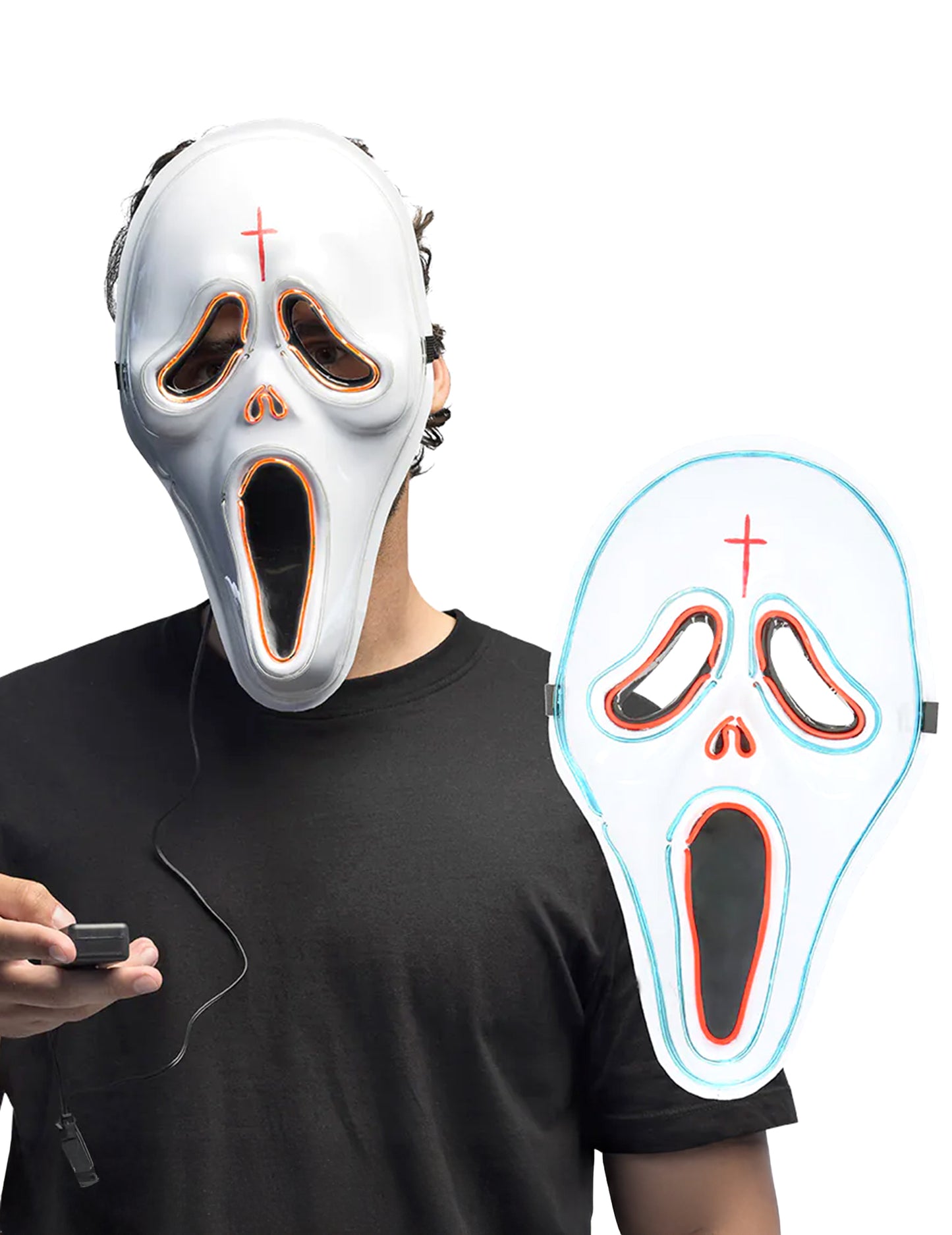 Máscara LED fantasma assassino adulto