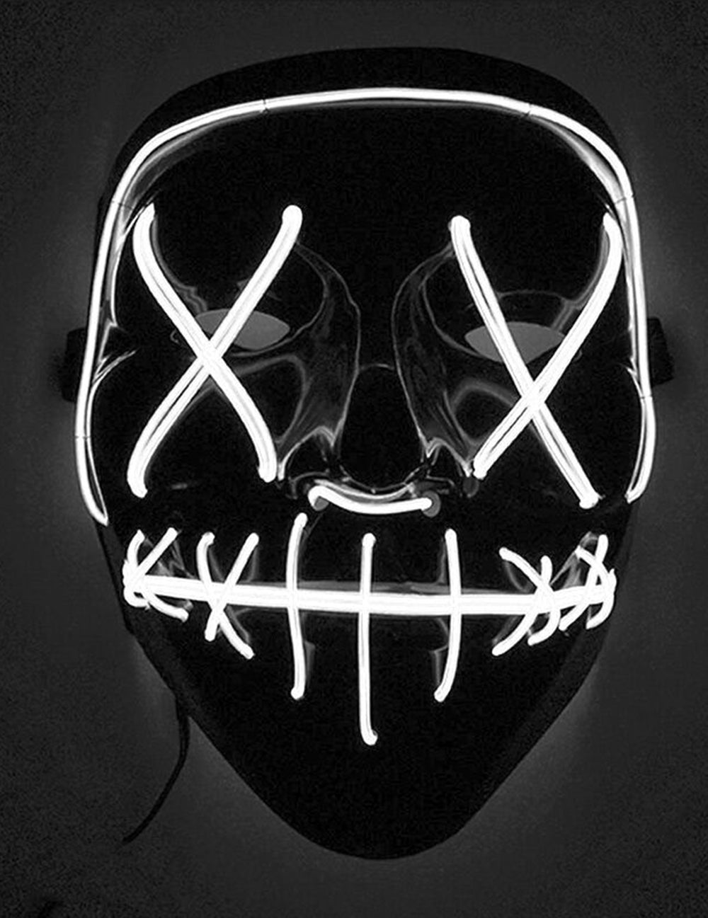 Masque led lumineux pour adulte blanc
