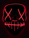 Masque led lumineux pour adulte rouge