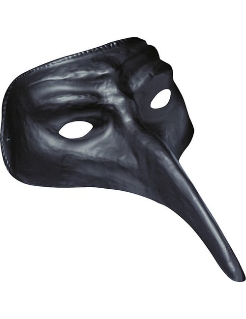 Masque long nez pour adulte noir