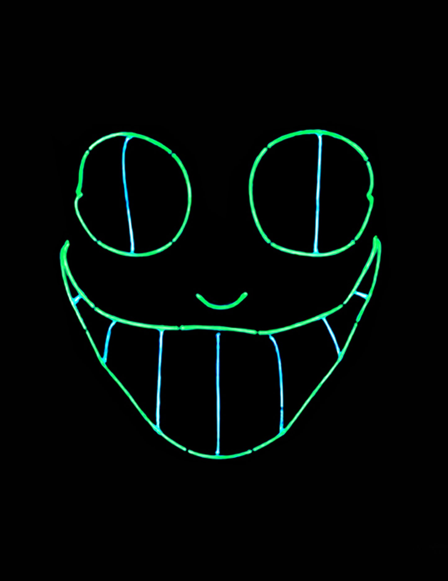 Effet lumineux dans le noir du masque luxe LED chat pour adulte