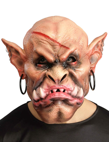 Máscara monstro com piercings luxo adulto