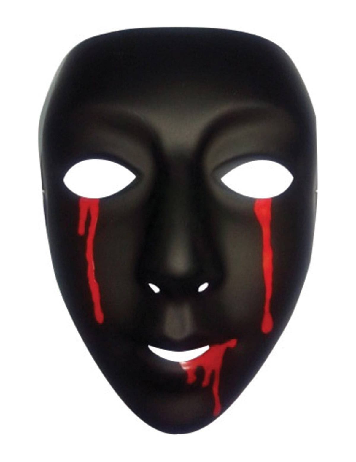 Masque Halloween pour femme noir avec larmes de sang