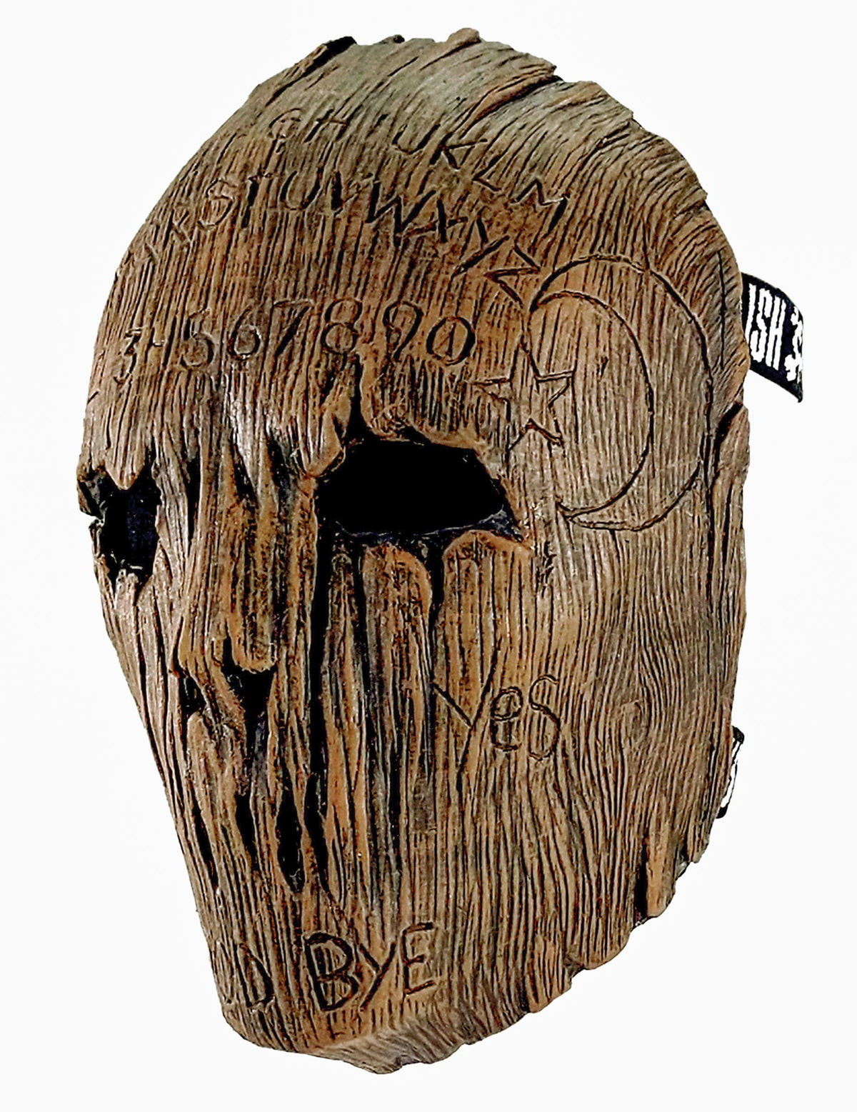 Vue de trois-quarts du masque Ouija pour adulte