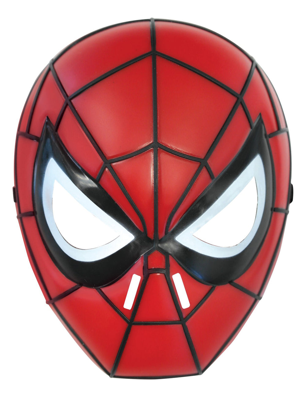 Masque rigide Spider-man Ultimate pour enfant rouge avec toiles d'araignée noires