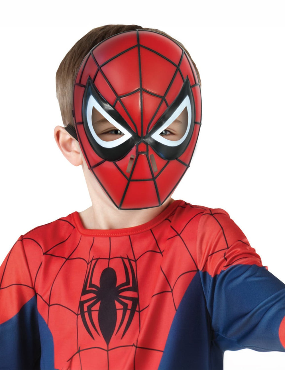 Vue de face du masque rigide Spider-man Ultimate pour enfant