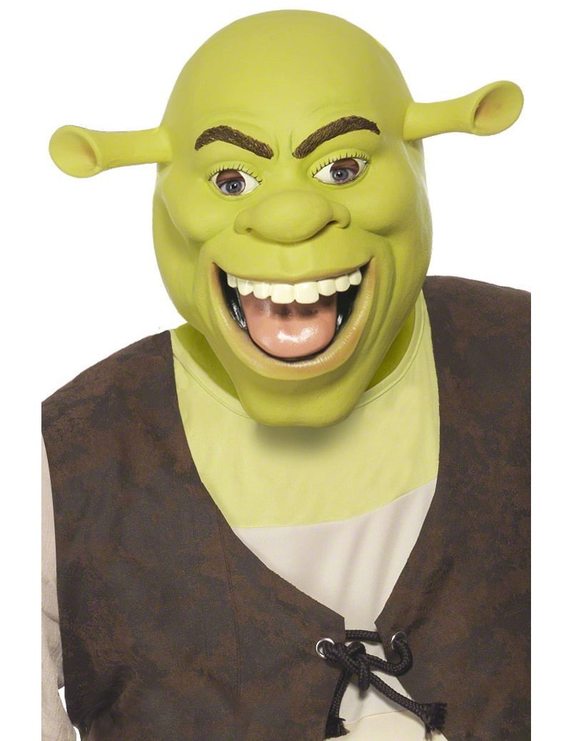 Masque Shrek pour adulte vert rieur