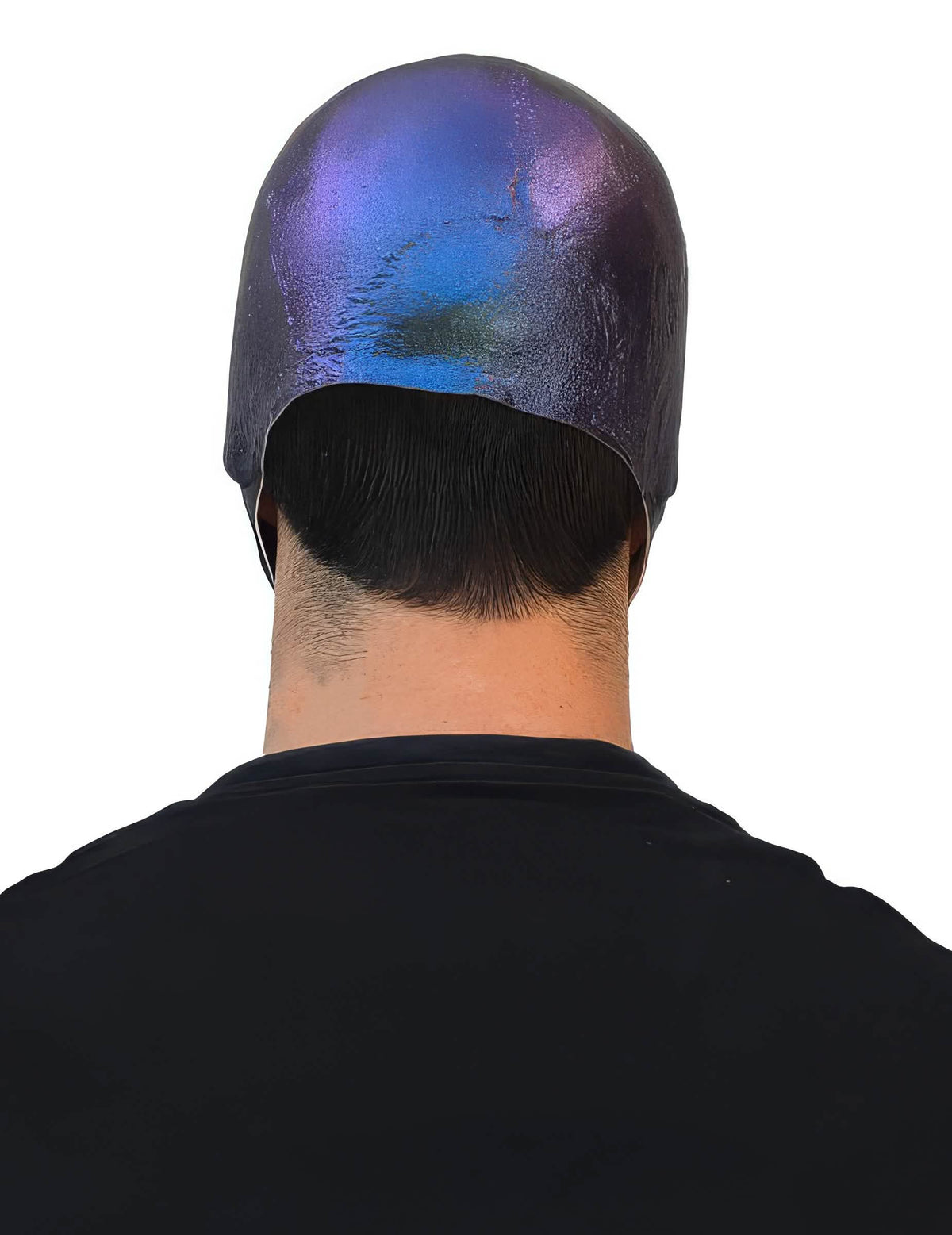 Máscara de esqueleto azul metálico para adulto