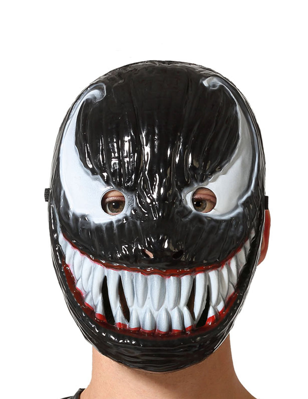 Masque de symbiote pour adulte noir et blanc