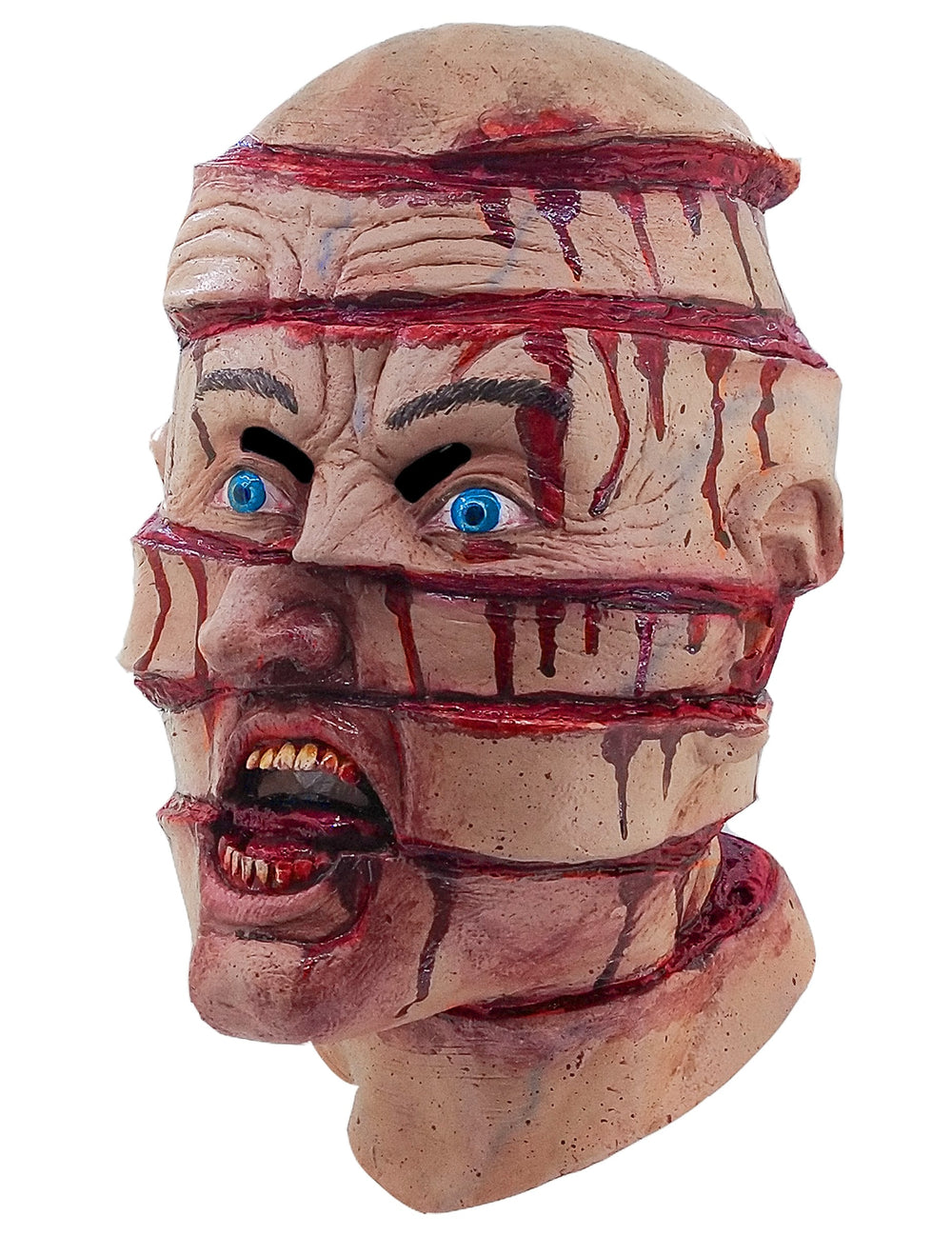 Vue de profil du masque de tête tranchée pour adulte