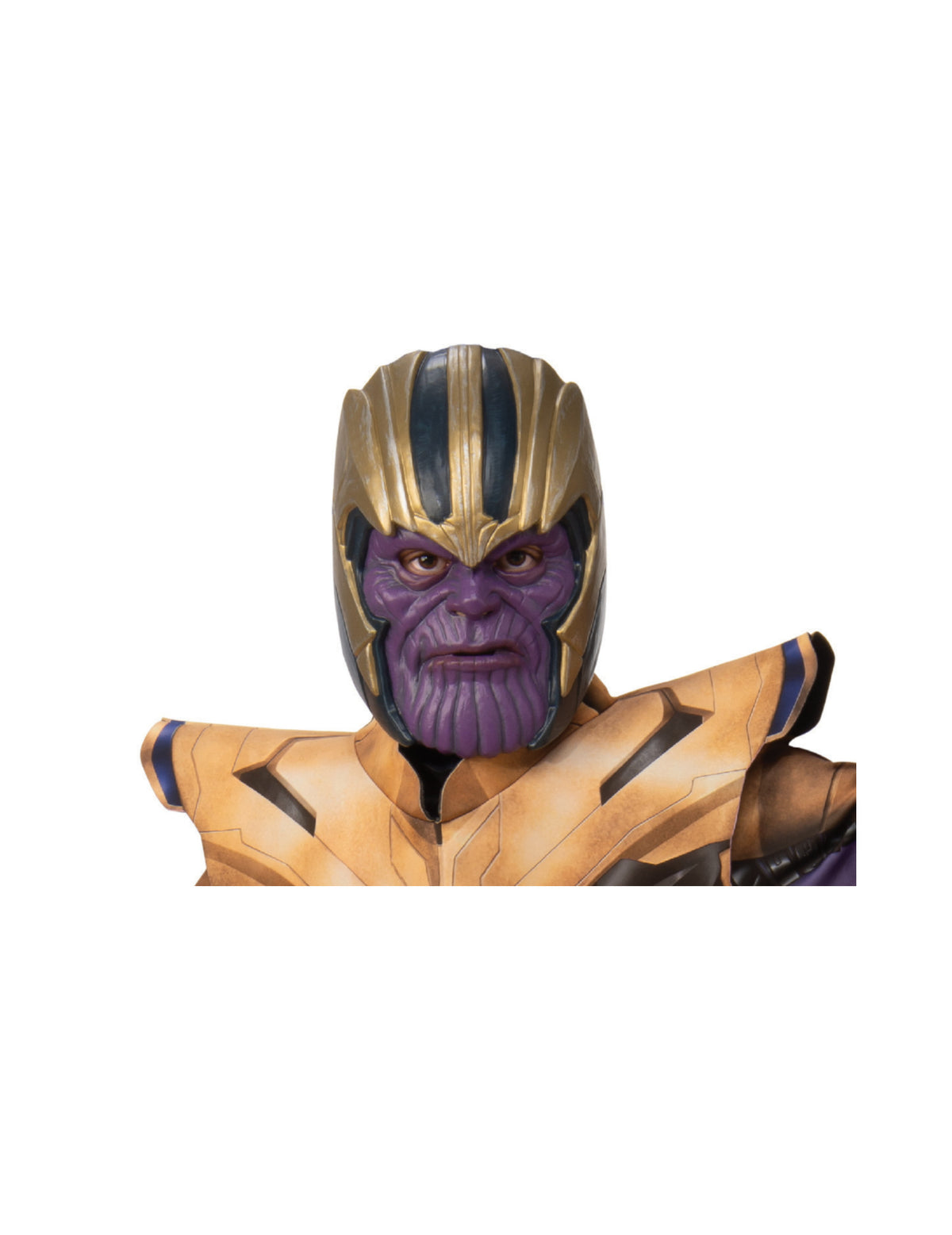 Gros plan sur le visage du Masque Thanos Avengers Endgame™ pour enfant