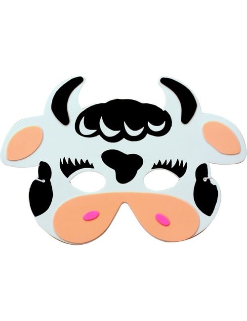 Masque vache pour enfant blanc et noir avec taches