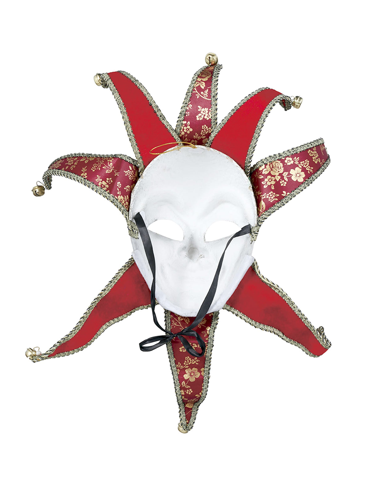 Vue de dos du masque vénitien pour homme rouge et or
