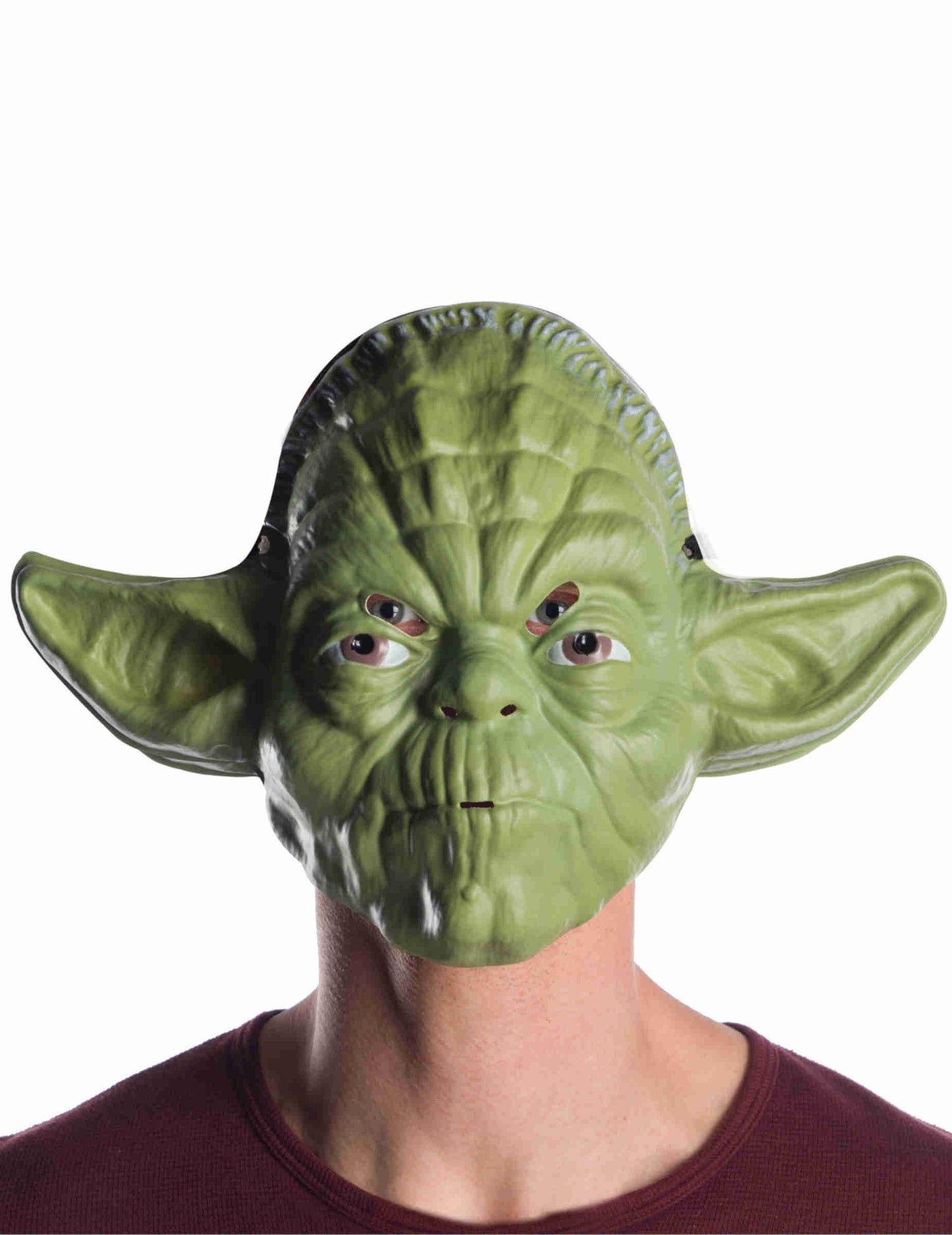 Vue de face du masque de Yoda pour adulte