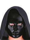Masque visage pour adulte noir brillant