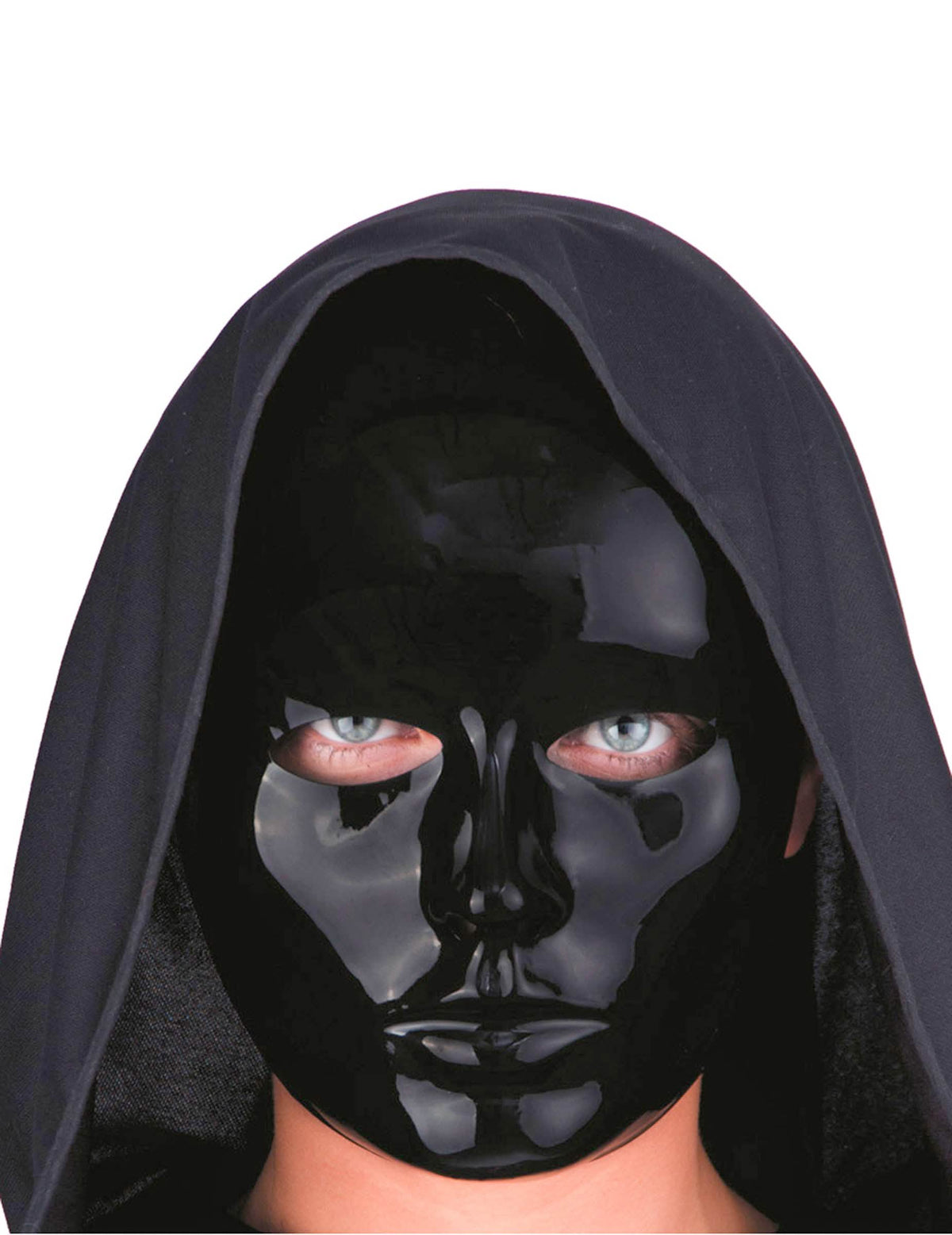 Máscara facial para adulto preto brilhante