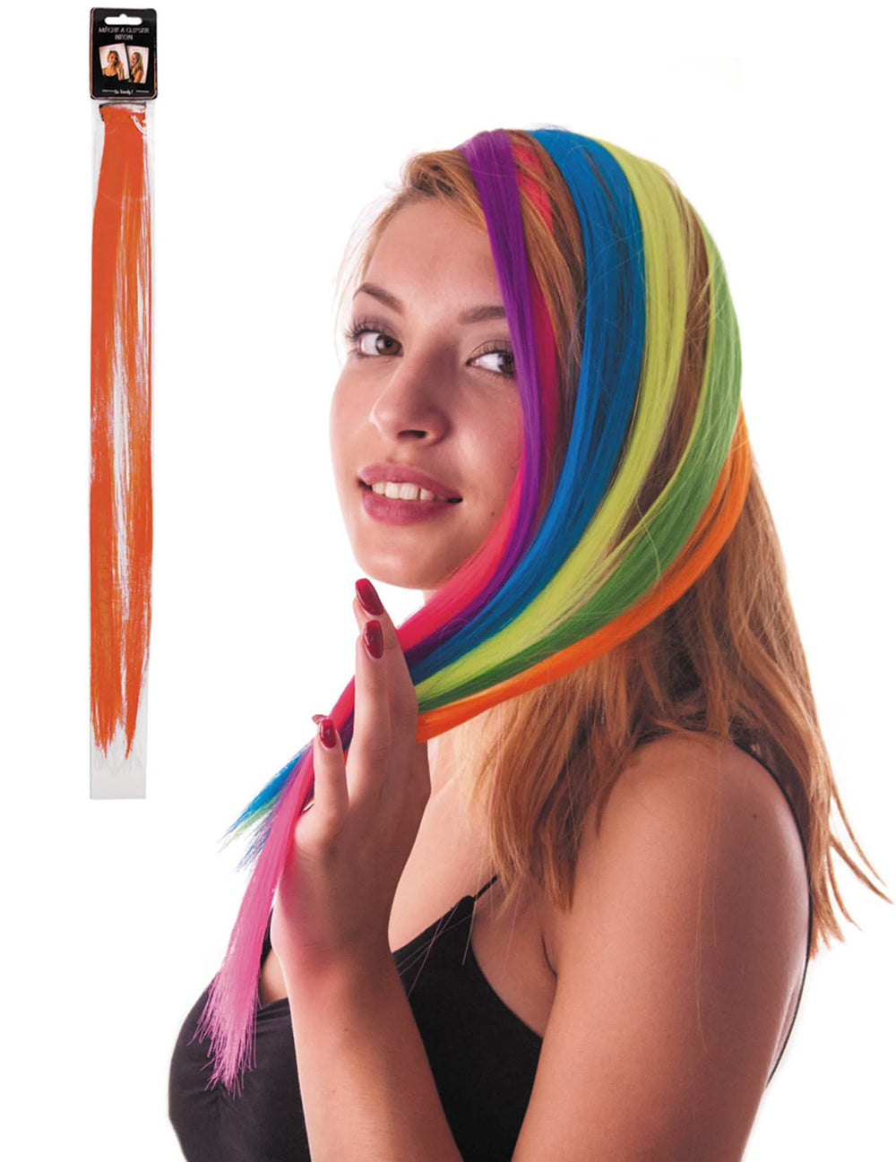 Madeixa de encaixe para cabelo para mulher cor de laranja
