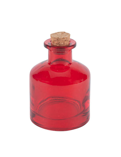 Garrafinha de vidro vermelho 5 x 7 cm 5,6 cl