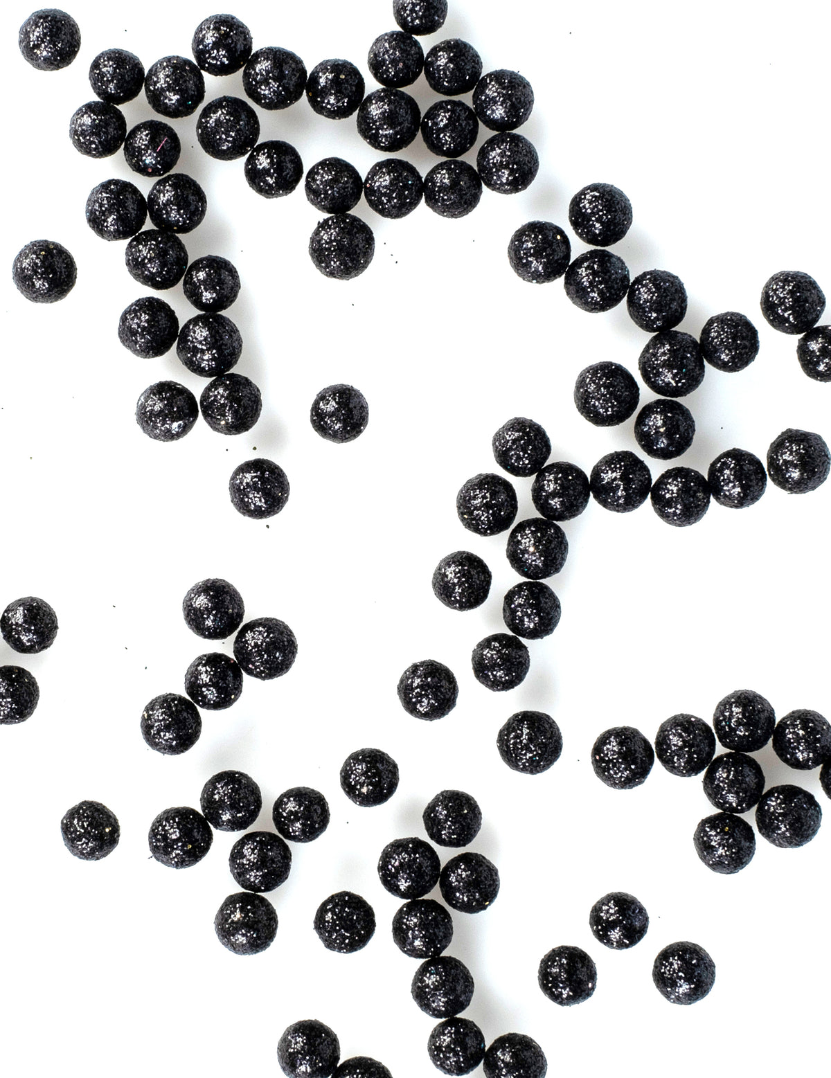 Mini boules pailletées confettis de table chic pour fête noires