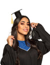 Mini chapeau de diplômé pour adulte noir avec pompon jaune