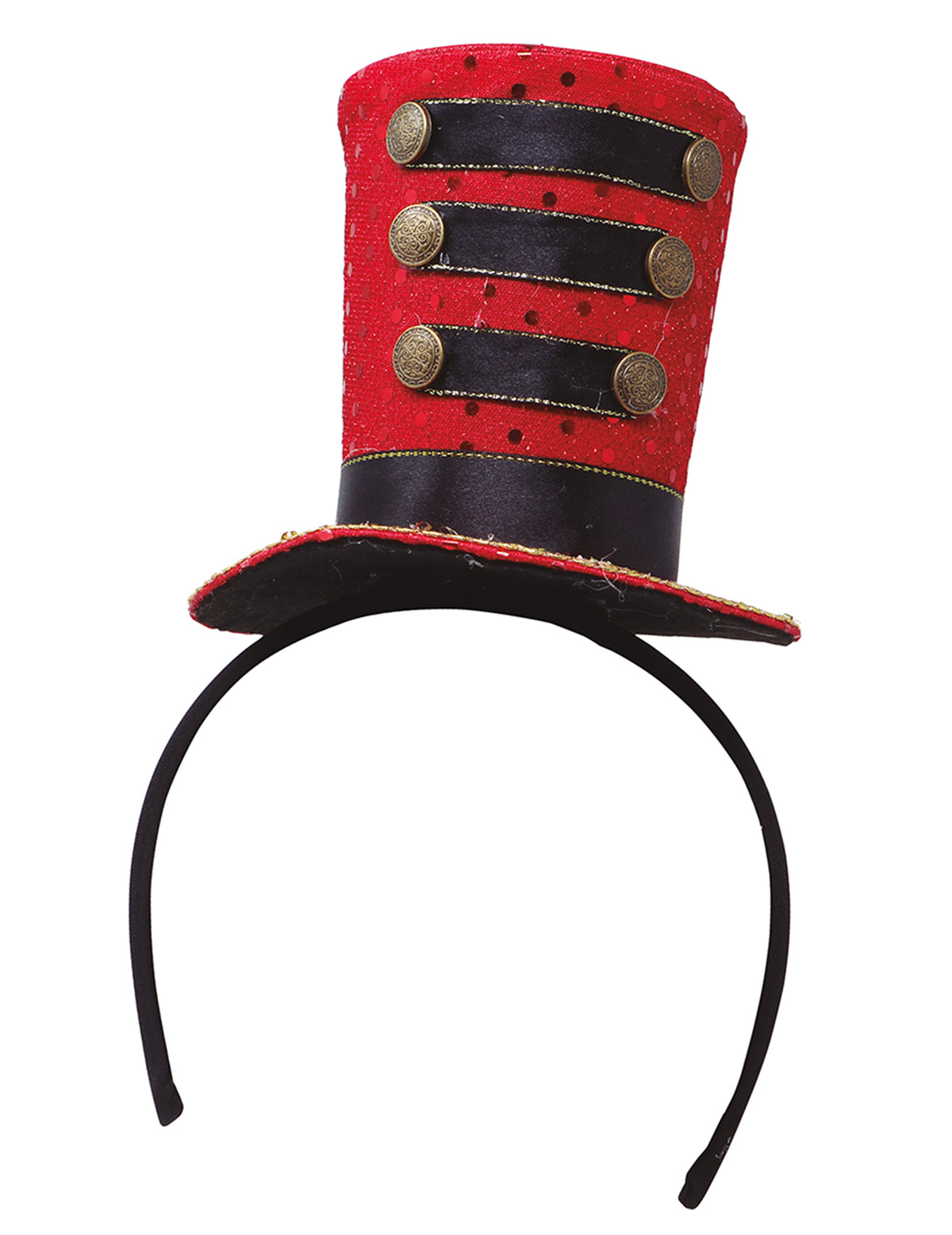 Détail du serre-tête du mini chapeau haut de forme majorette