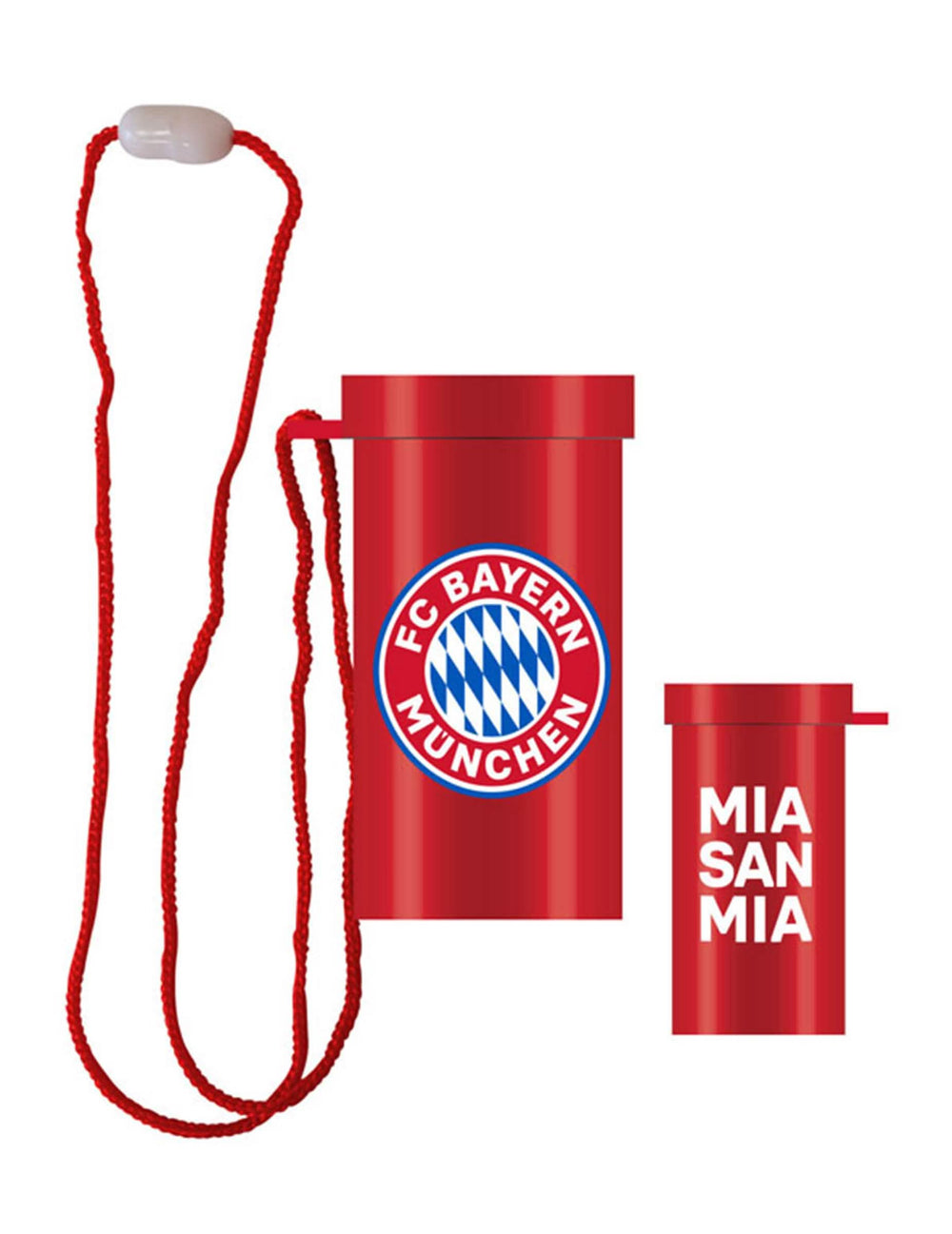 Mini buzina FC Bayern Munique para adepto vermelho com cordão