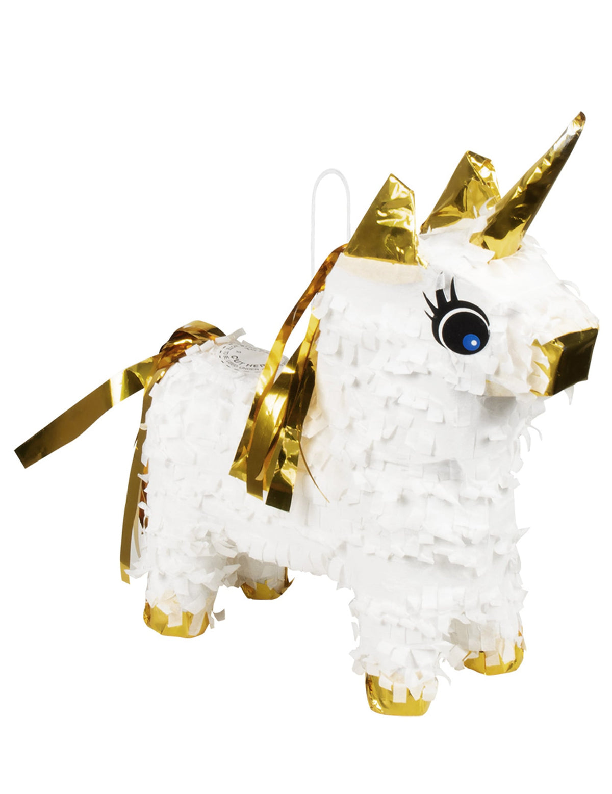 Vue de dos de la mini piñata licorne