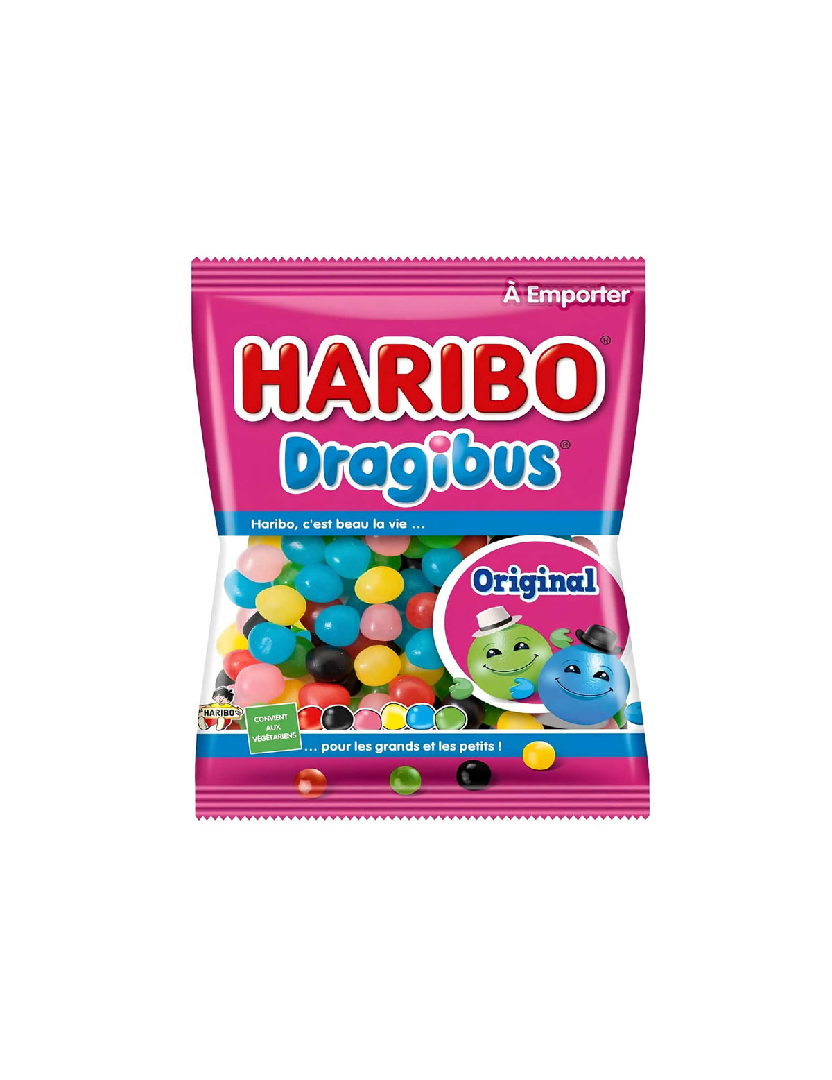 Mini saquinho de rebuçados Dragibus Haribo para criança multicores