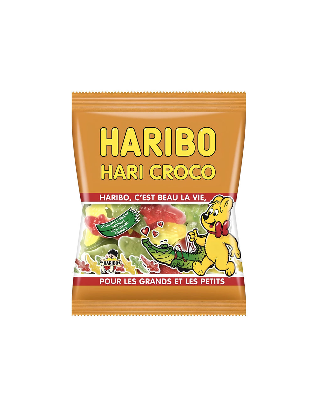 Mini sachet de bonbons Haribo croco pour enfants multicolore