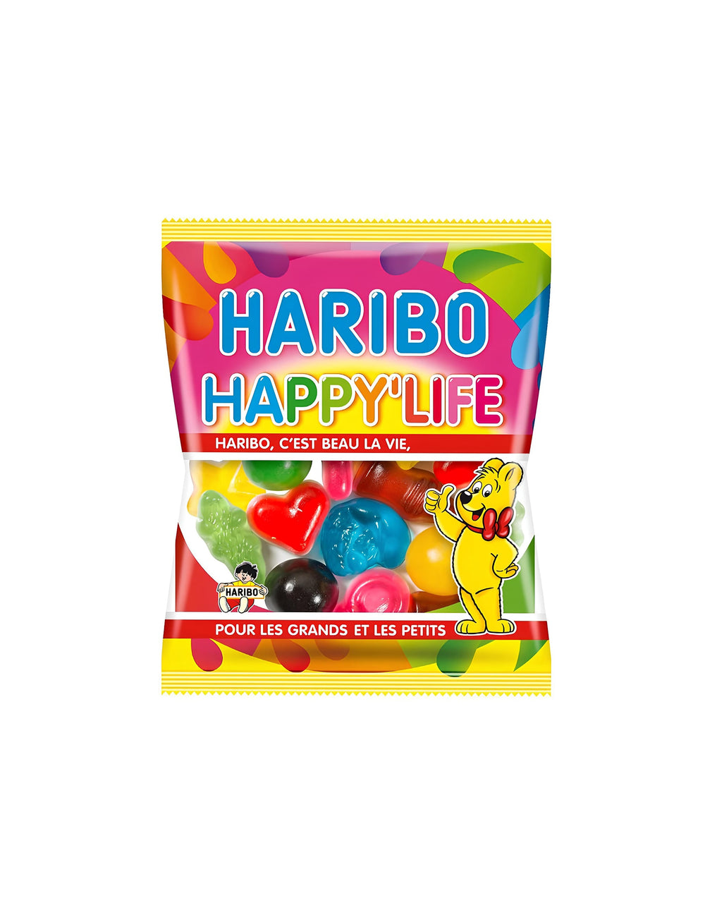Mini sachet de bonbons Haribo Happy Life pour enfants multicolore