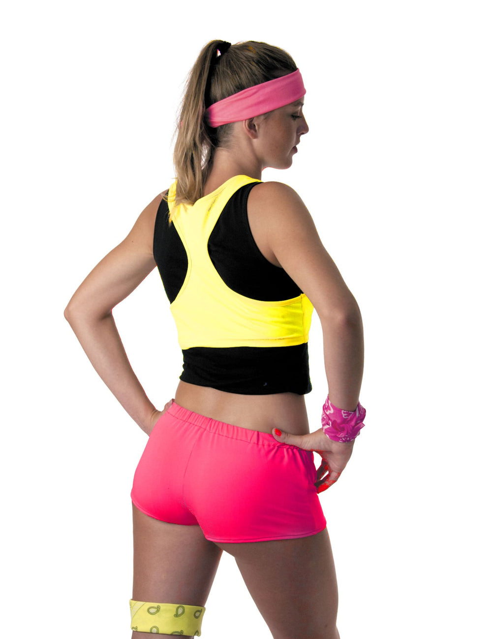 Mini short pour femme rose fluo