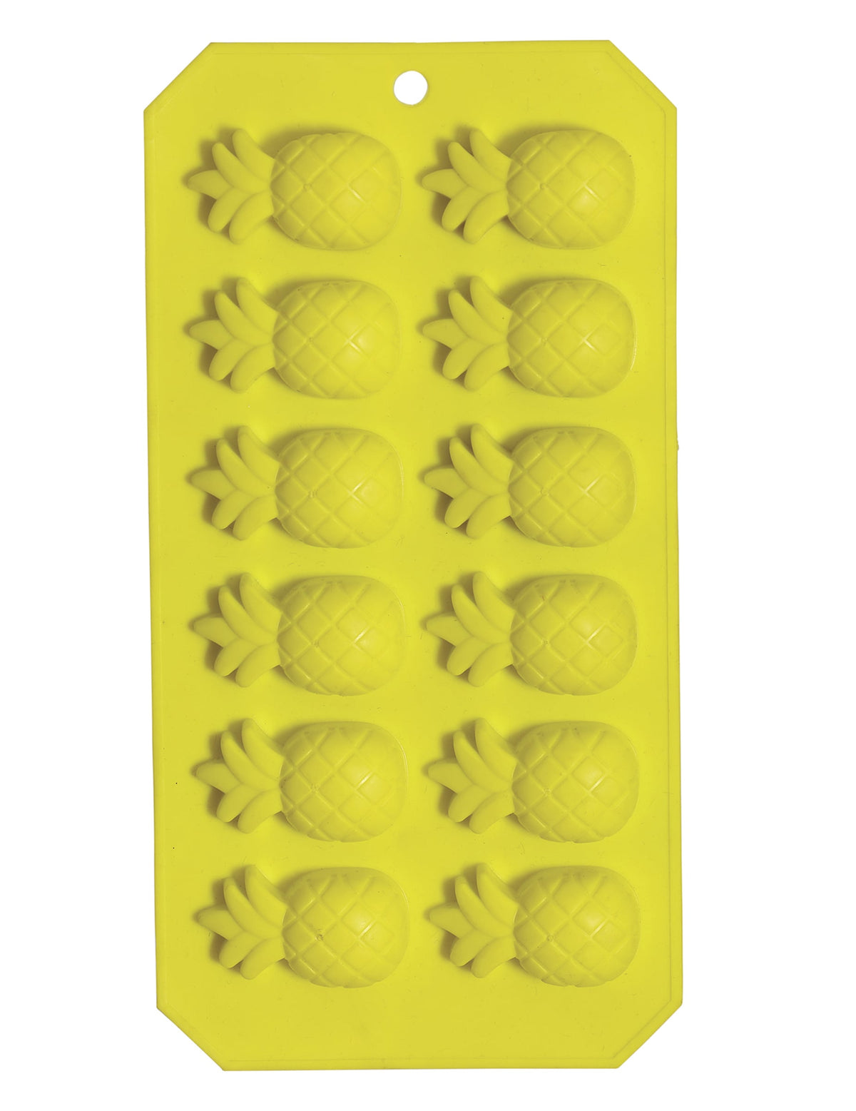 Vue de face du moule à glaçon ananas