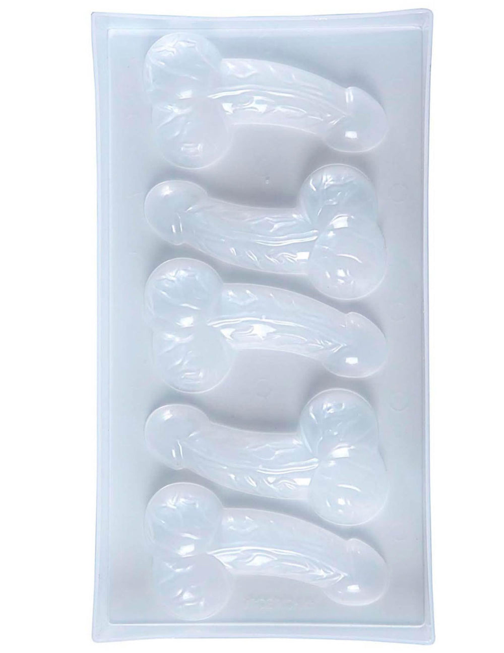 Molde para cubos de gelo pénis para adulto branco transparente