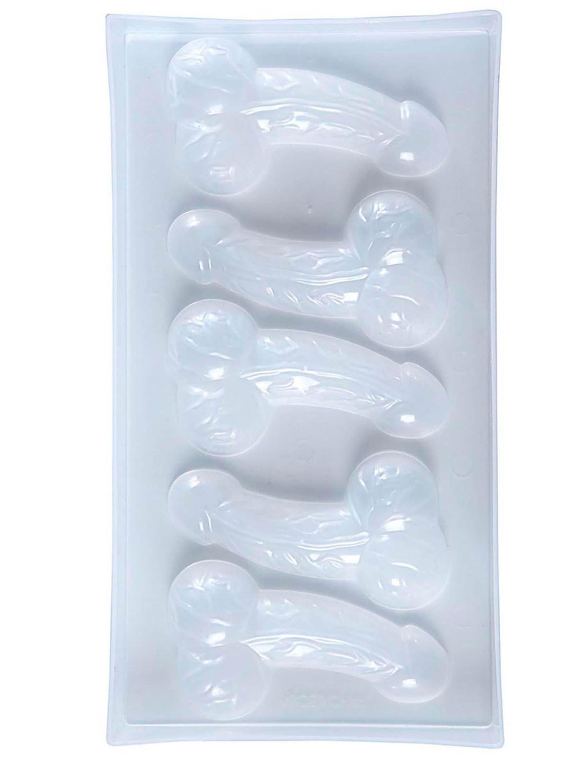 Molde para cubos de gelo pénis para adulto branco transparente