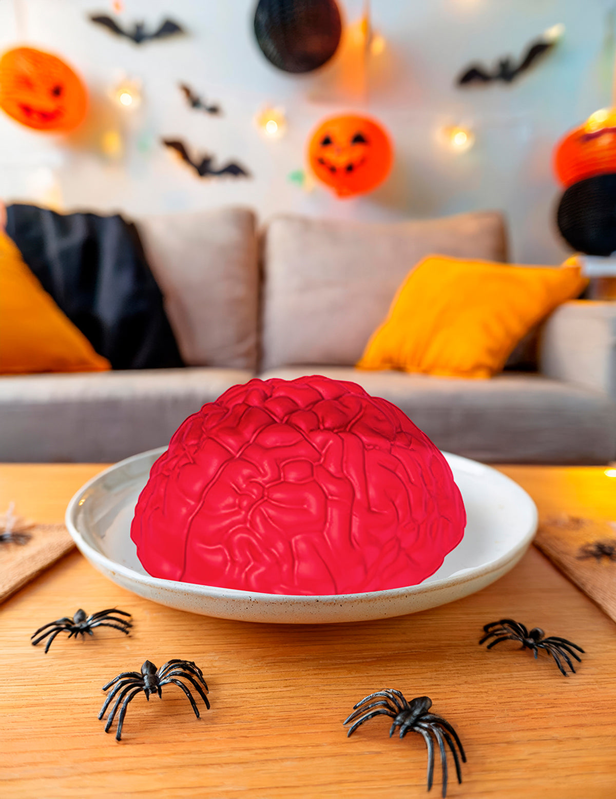 Mise en scène du moule en silicone cerveau pour Halloween