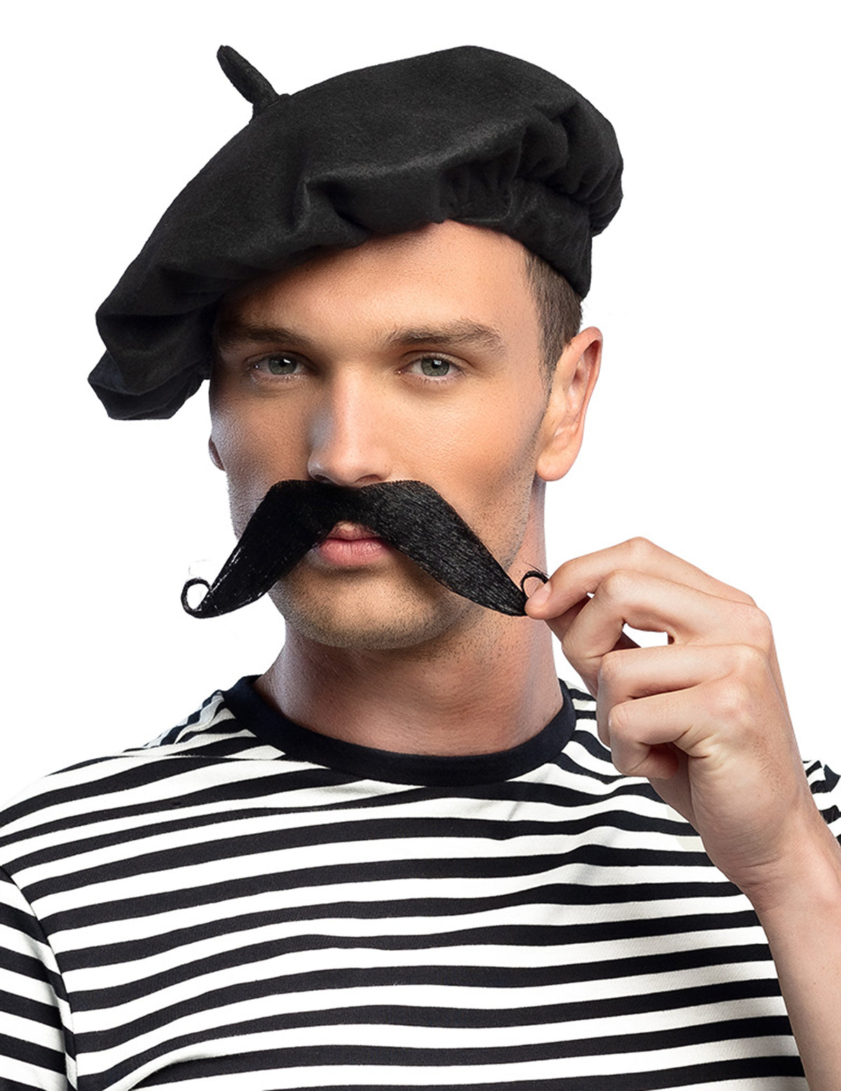 Moustache à la française pour adulte noire