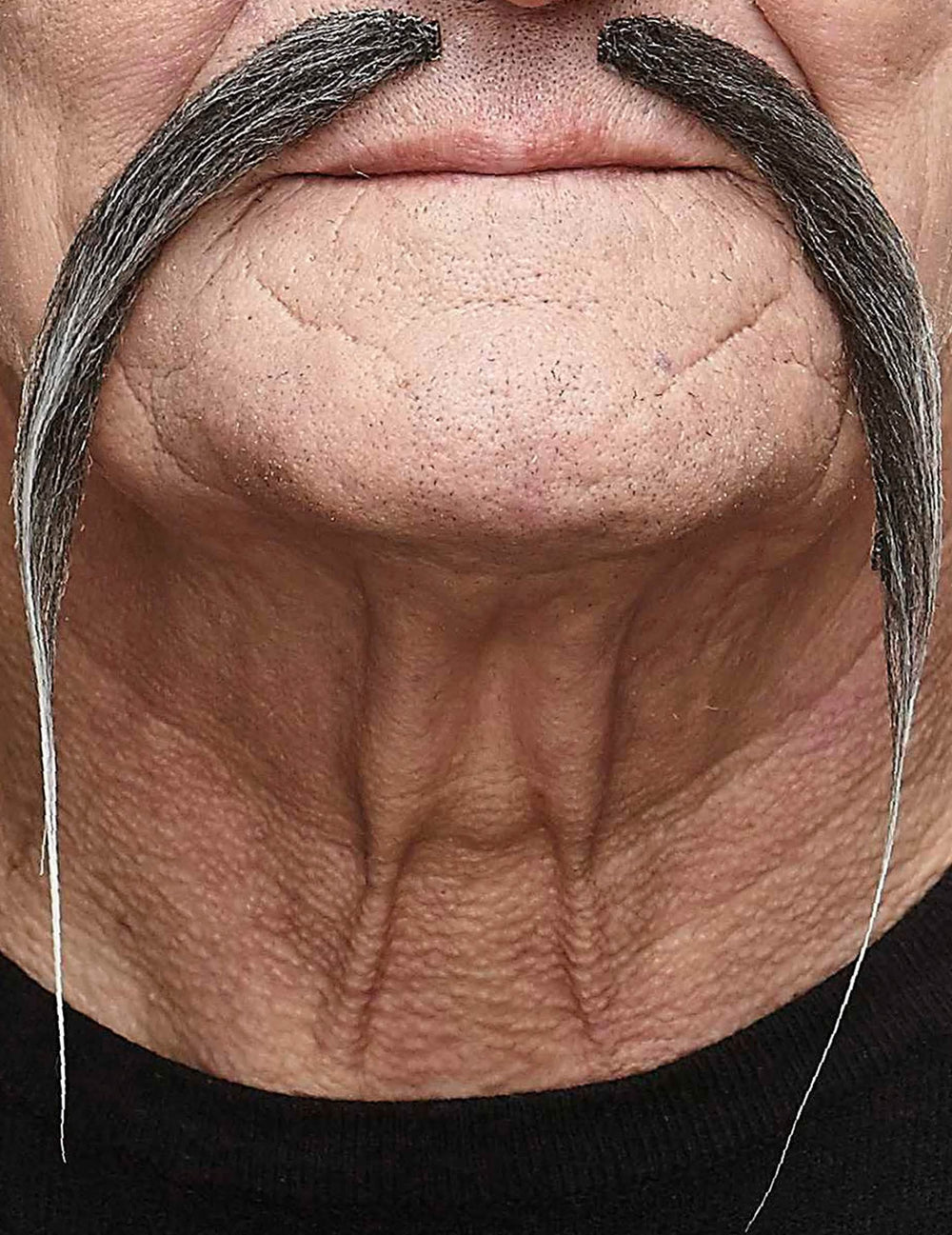 Bigode chinês para adulto cinzento