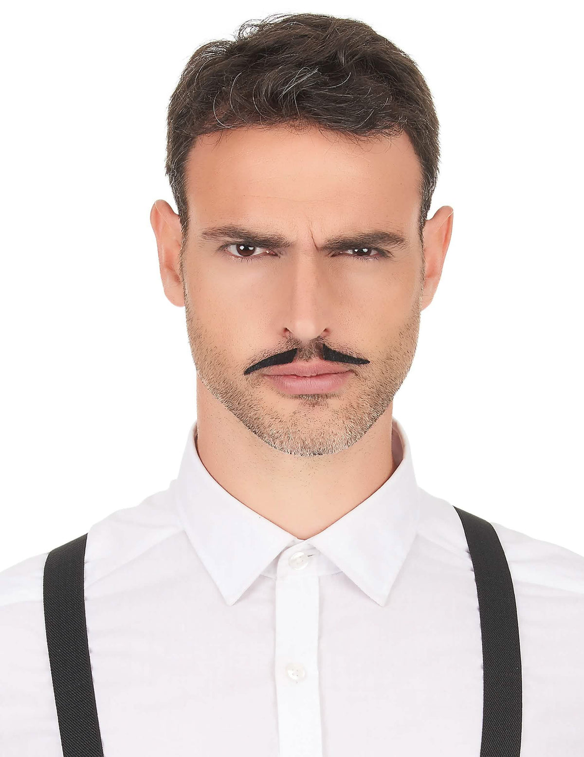 Moustache gangster années 20 pour adulte noire fine