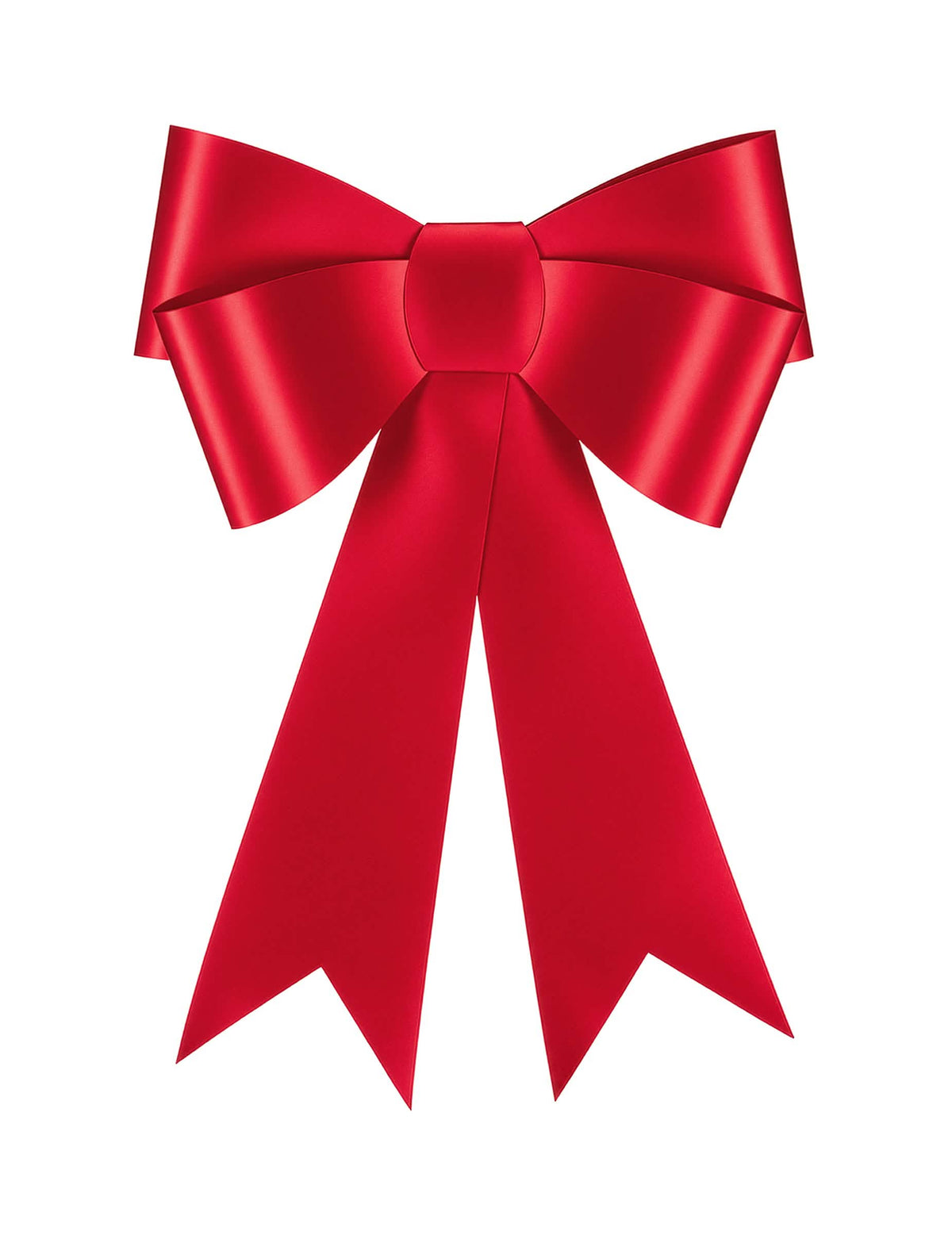 Laço decorativo de papel vermelho 55 x 71 cm