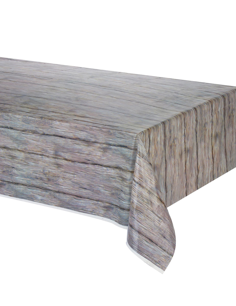 Nappe effet bois rustique pour fête marron et gris aspect planches