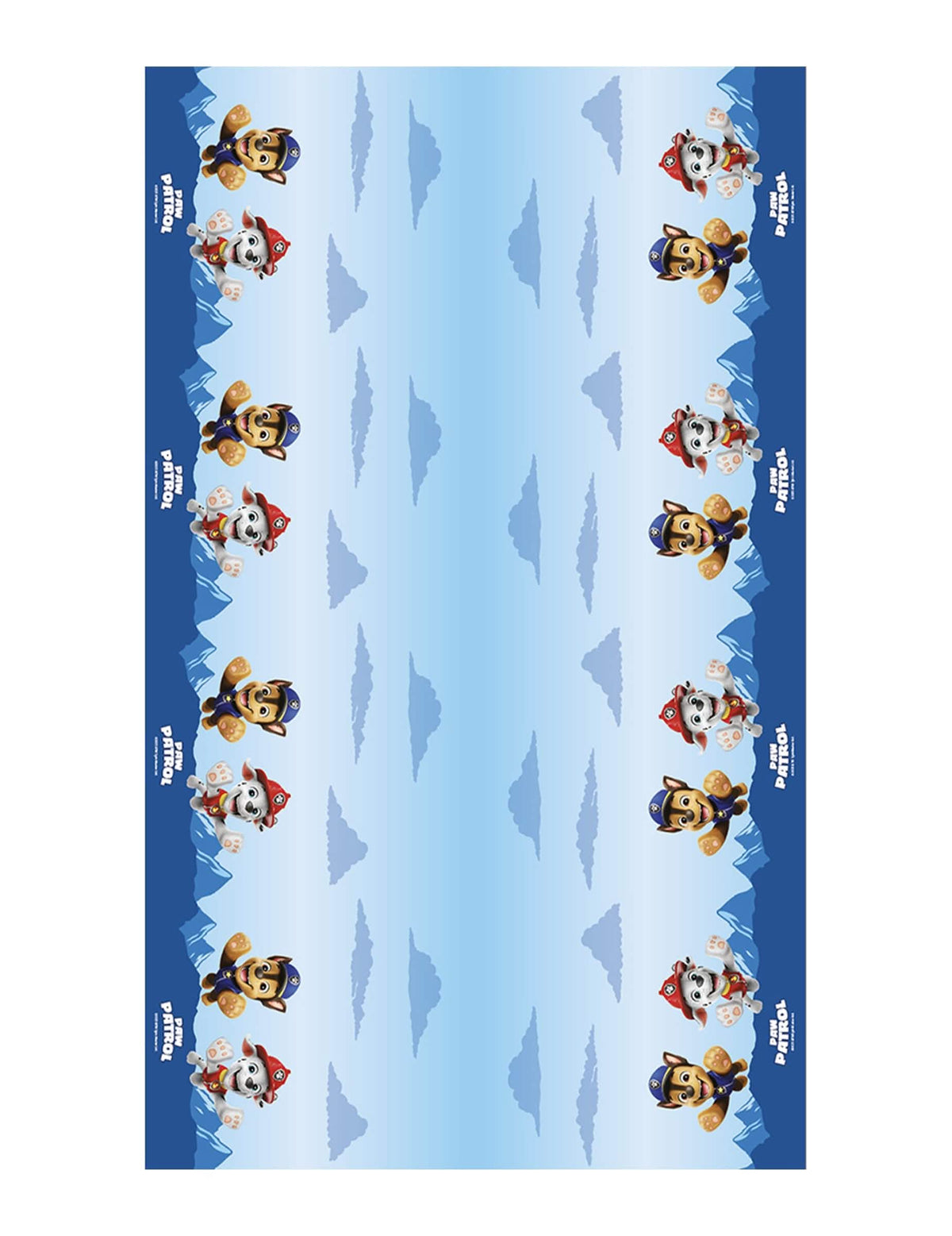Toalha de papel azul Patrulha Pata™ 1,36 x 2,28 m