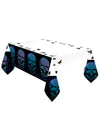 Nappe en papier Boneshine Fever blanche avec motifs de crânes bleus et noirs