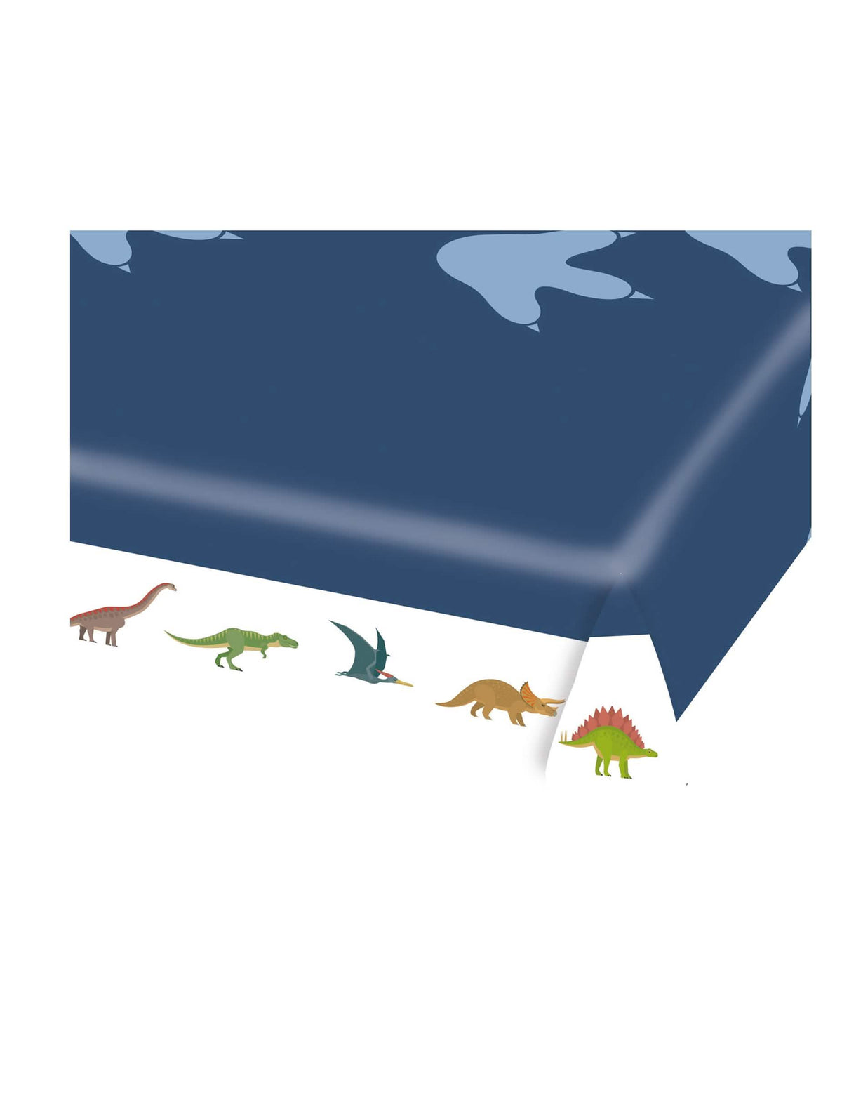 Toalha de papel com dinossauros grandes para aniversário, azul